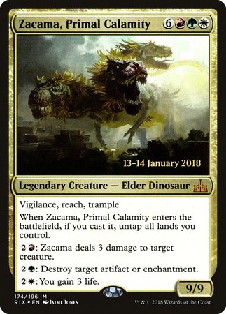 Zacama, Primal Calamity [Rivals of Ixalan Promos] | Fandemonia Ltd