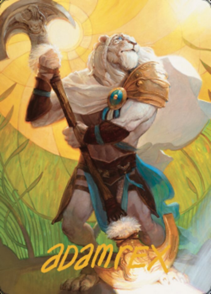 Ajani, Sleeper Agent Art Card (Gold-Stamped Signature) [Dominaria United Art Series] | Fandemonia Ltd