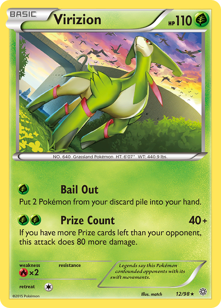 Virizion (12/98) [XY: Ancient Origins] | Fandemonia Ltd