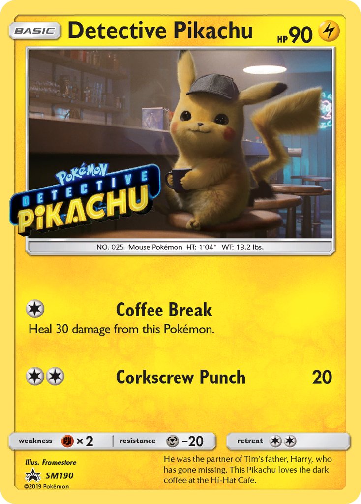 Detective Pikachu (SM190) (Stamped) [Sun & Moon: Black Star Promos] | Fandemonia Ltd