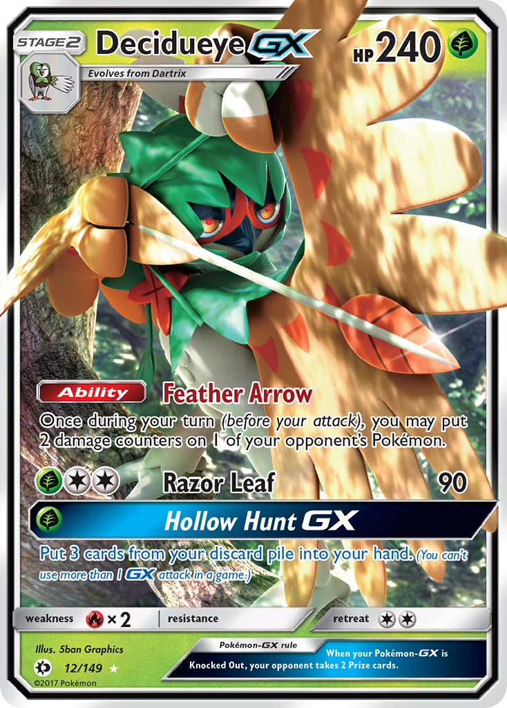 Decidueye GX (12/149) [Sun & Moon: Base Set] | Fandemonia Ltd