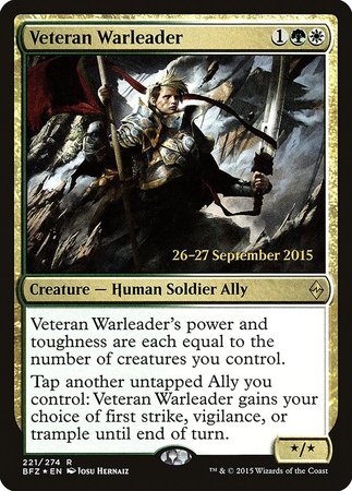 Veteran Warleader [Battle for Zendikar Promos] | Fandemonia Ltd