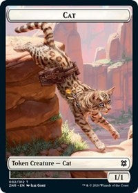 Cat // Plant Double-sided Token [Zendikar Rising Tokens] | Fandemonia Ltd