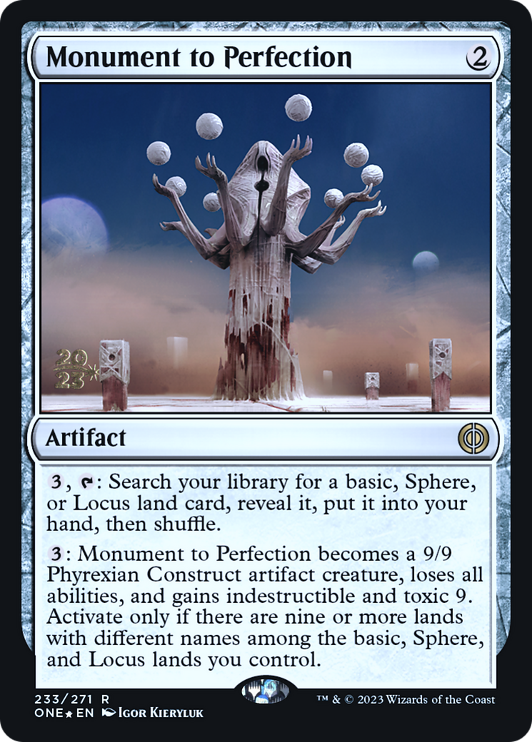 Monument to Perfection [Phyrexia: All Will Be One Prerelease Promos] | Fandemonia Ltd