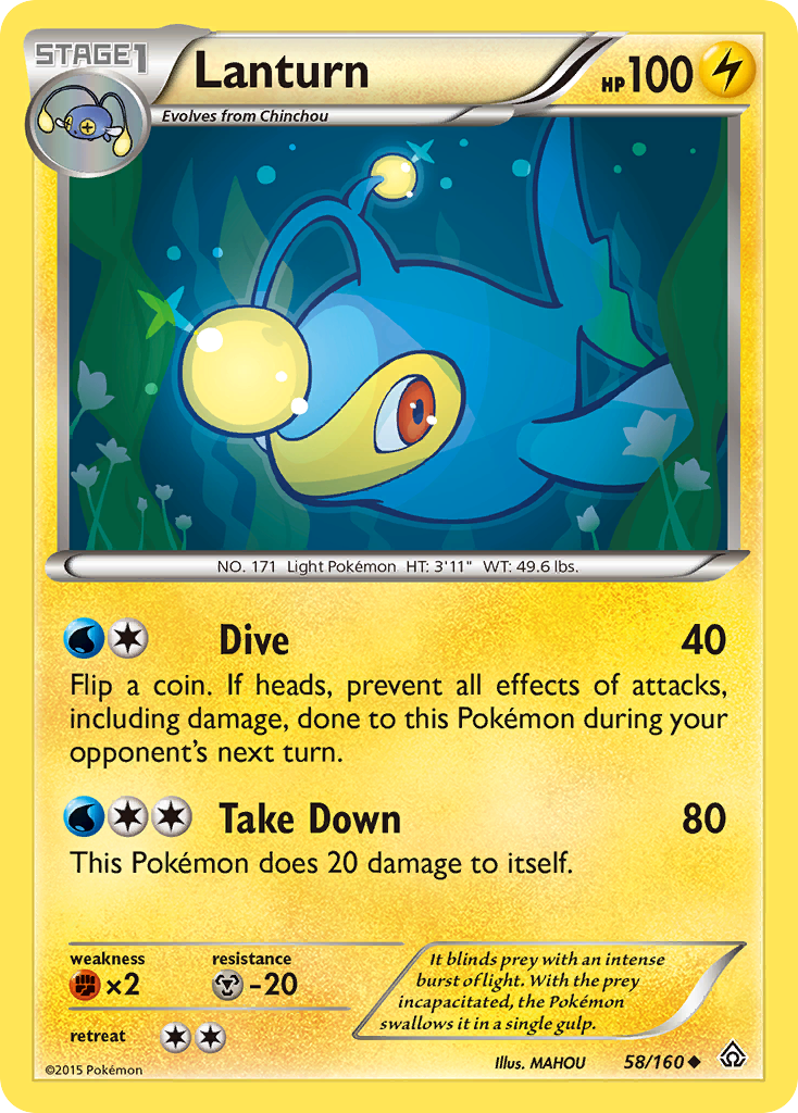 Lanturn (58/160) [XY: Primal Clash] | Fandemonia Ltd