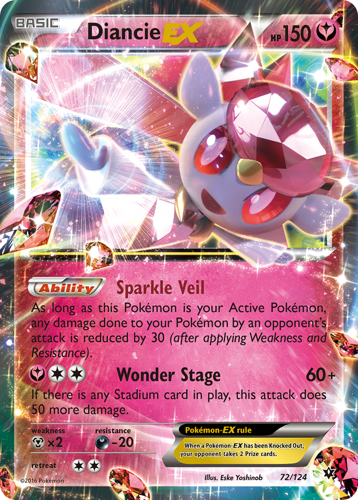 Diancie EX (72/124) [XY: Fates Collide] | Fandemonia Ltd