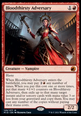 Bloodthirsty Adversary (Promo Pack) [Innistrad: Midnight Hunt Promos] | Fandemonia Ltd