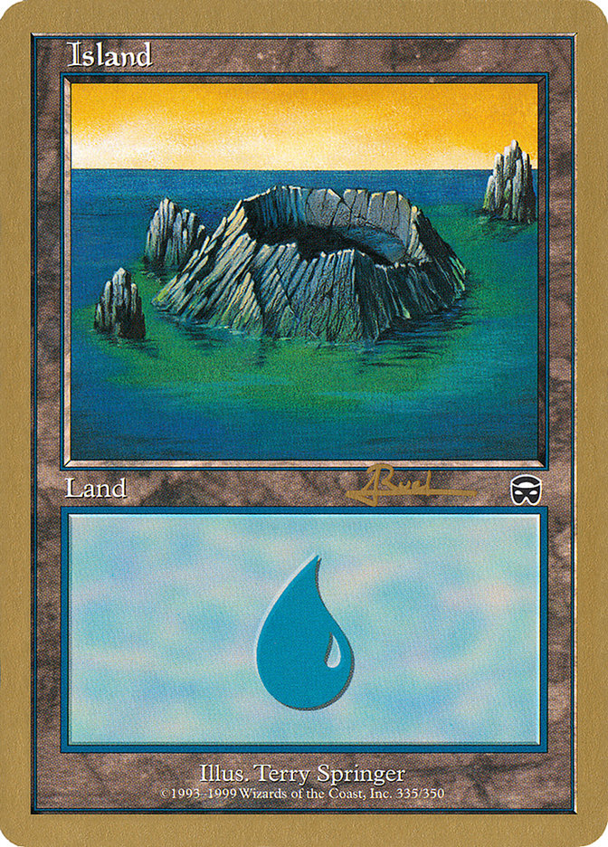 Island (335) (Antoine Ruel) [World Championship Decks 2001] | Fandemonia Ltd