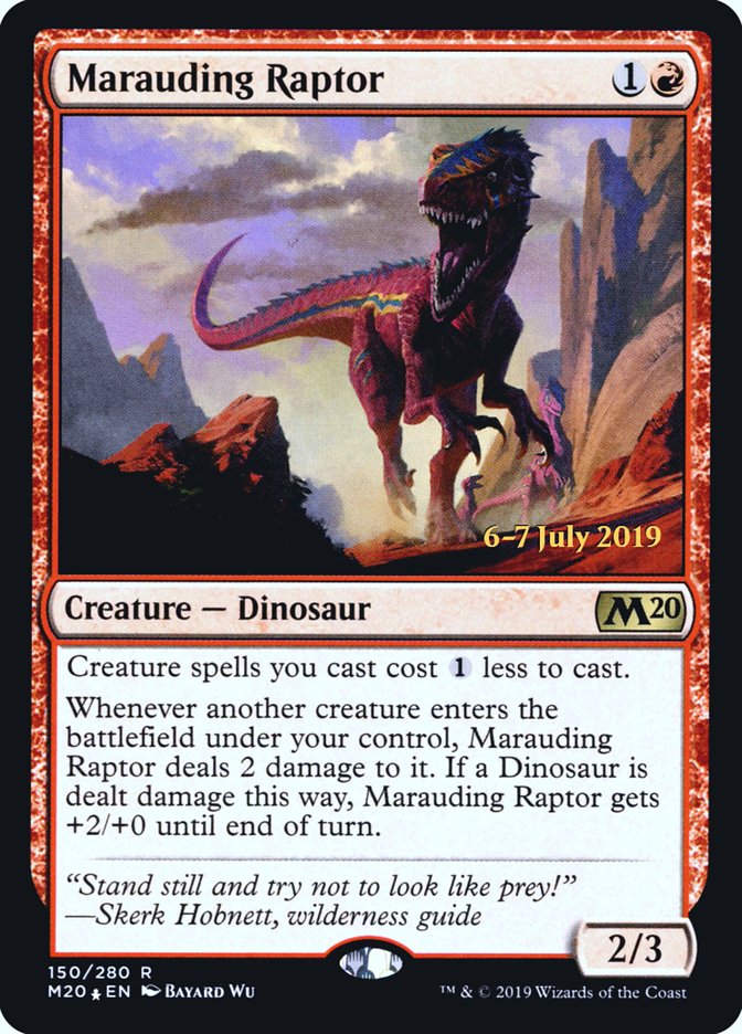 Marauding Raptor  [Core Set 2020 Prerelease Promos] | Fandemonia Ltd