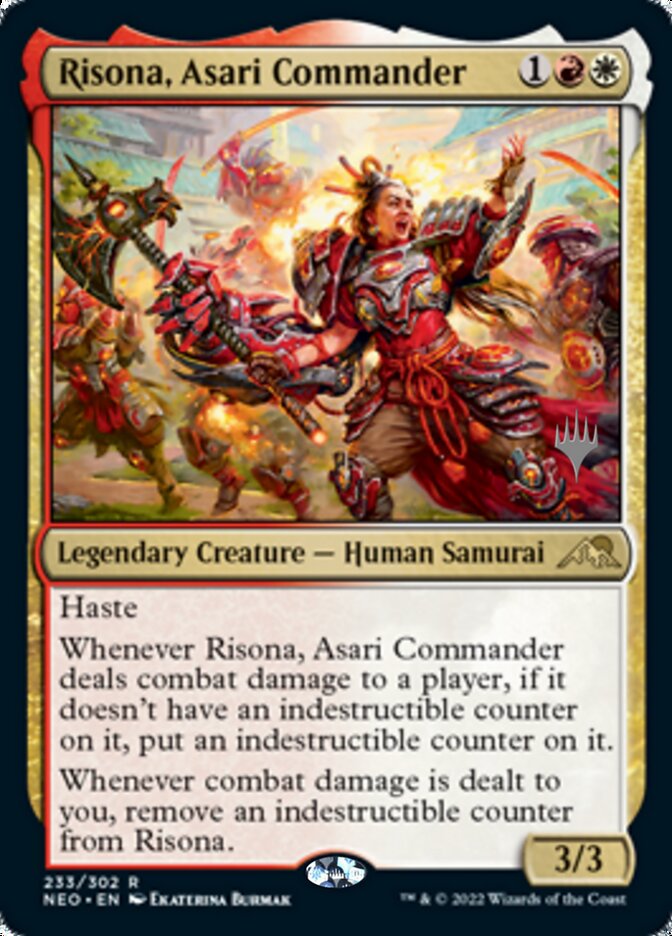 Risona, Asari Commander (Promo Pack) [Kamigawa: Neon Dynasty Promos] | Fandemonia Ltd