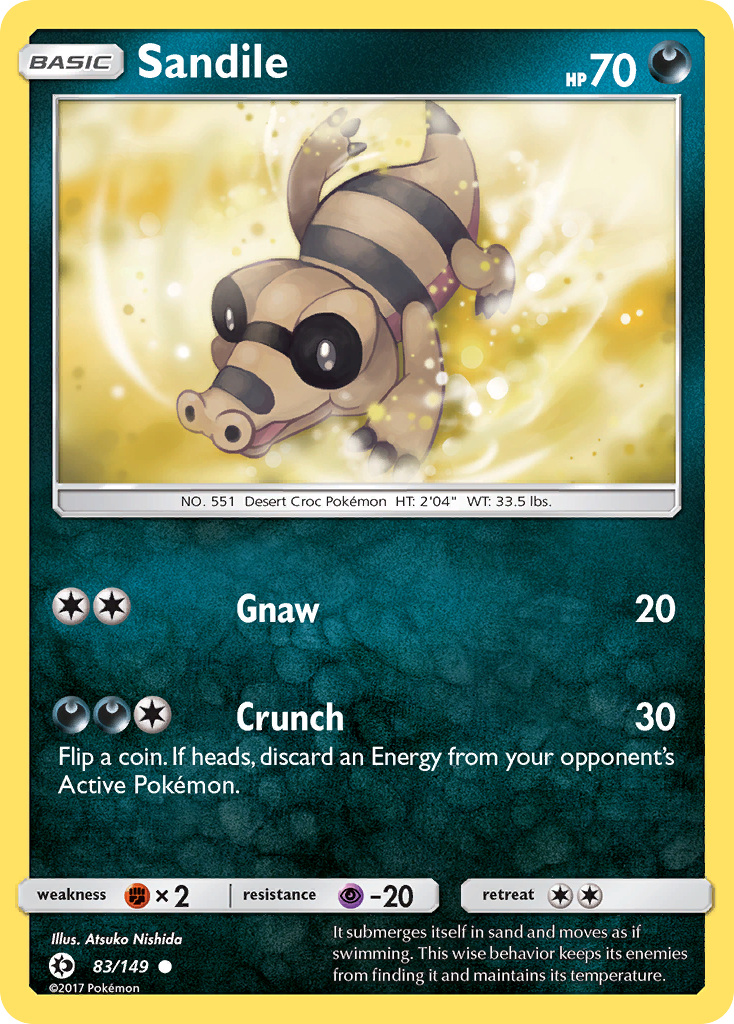 Sandile (83/149) [Sun & Moon: Base Set] | Fandemonia Ltd