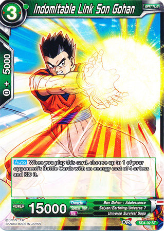 Indomitable Link Son Gohan (Starter Deck - The Guardian of Namekians) [SD4-02] | Fandemonia Ltd