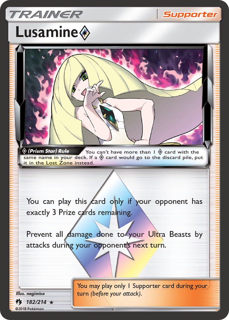 Lusamine (182/214) (Prism Star) [Sun & Moon: Lost Thunder] | Fandemonia Ltd