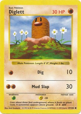 Diglett (47/102) [Base Set Shadowless Unlimited] | Fandemonia Ltd