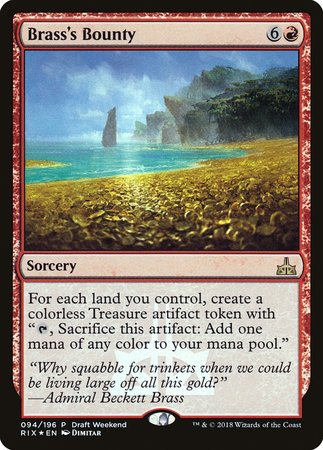 Brass's Bounty [Rivals of Ixalan Promos] | Fandemonia Ltd