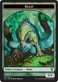 Beast (013) // Plant Double-sided Token [Commander 2018 Tokens] | Fandemonia Ltd