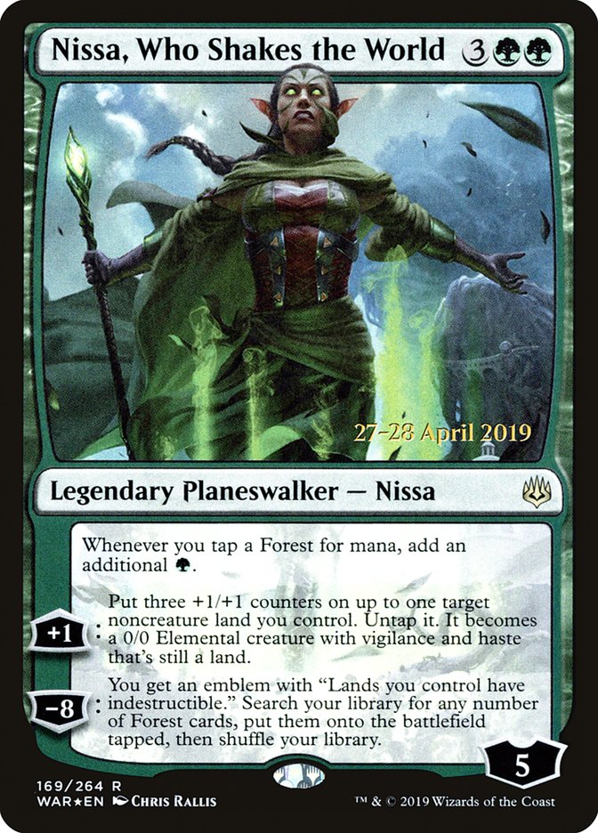 Nissa, Who Shakes the World  [War of the Spark Prerelease Promos] | Fandemonia Ltd