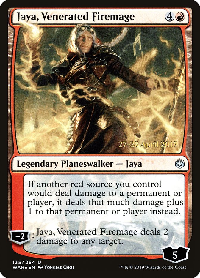 Jaya, Venerated Firemage  [War of the Spark Prerelease Promos] | Fandemonia Ltd