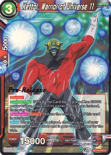 Kettol, Warrior of Universe 11 (BT14-025) [Cross Spirits Prerelease Promos] | Fandemonia Ltd