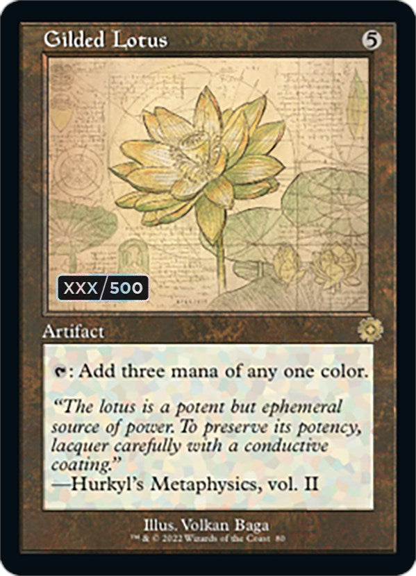 Gilded Lotus (Retro Schematic) (Serial Numbered) [The Brothers' War Retro Artifacts] | Fandemonia Ltd