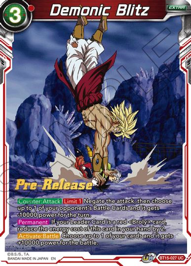 Demonic Blitz (BT15-027) [Saiyan Showdown Prerelease Promos] | Fandemonia Ltd