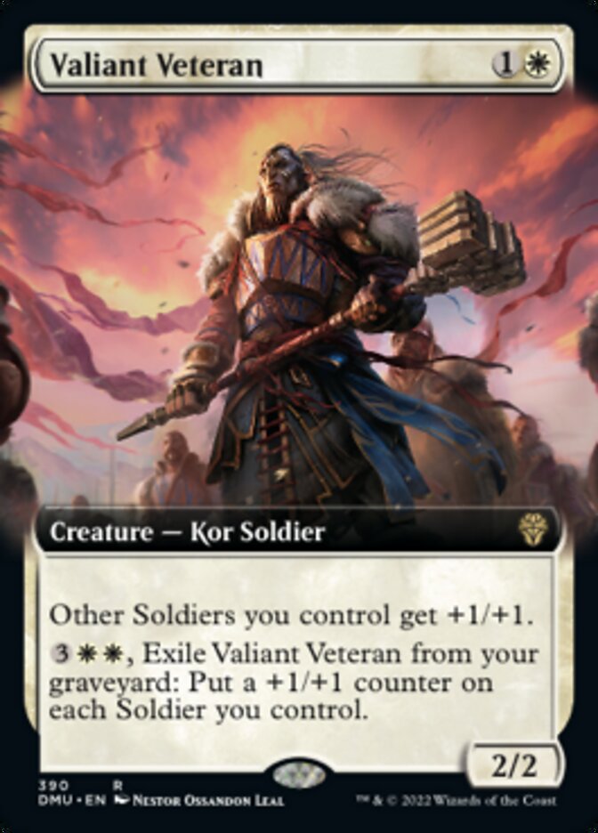 Valiant Veteran (Extended Art) [Dominaria United] | Fandemonia Ltd