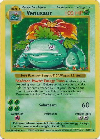 Venusaur (15/102) [Base Set Shadowless Unlimited] | Fandemonia Ltd