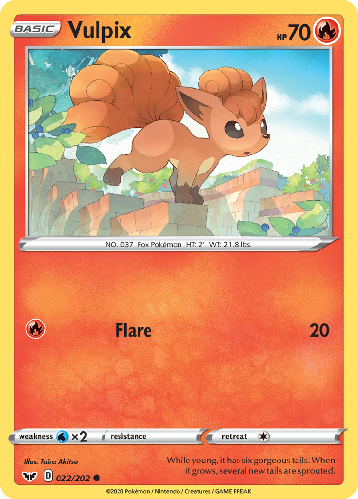 Vulpix (022/202) [Sword & Shield: Base Set] | Fandemonia Ltd