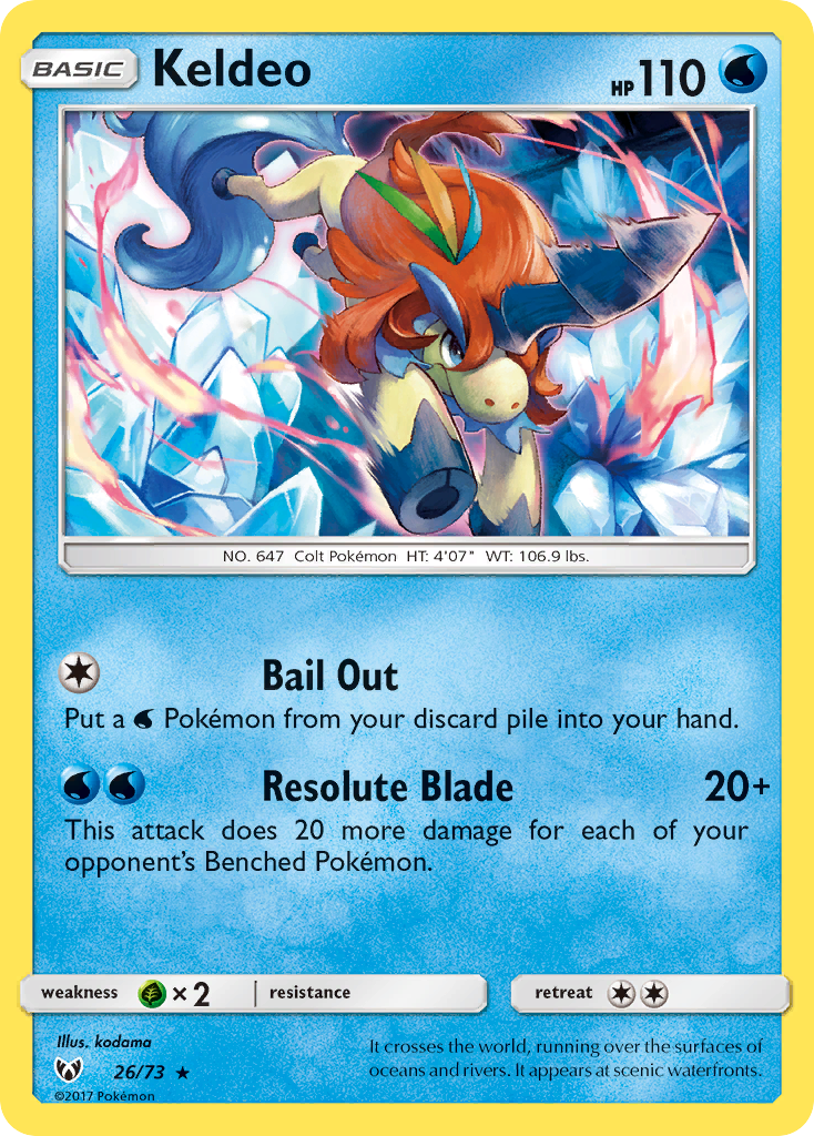 Keldeo (26/73) [Sun & Moon: Shining Legends] | Fandemonia Ltd