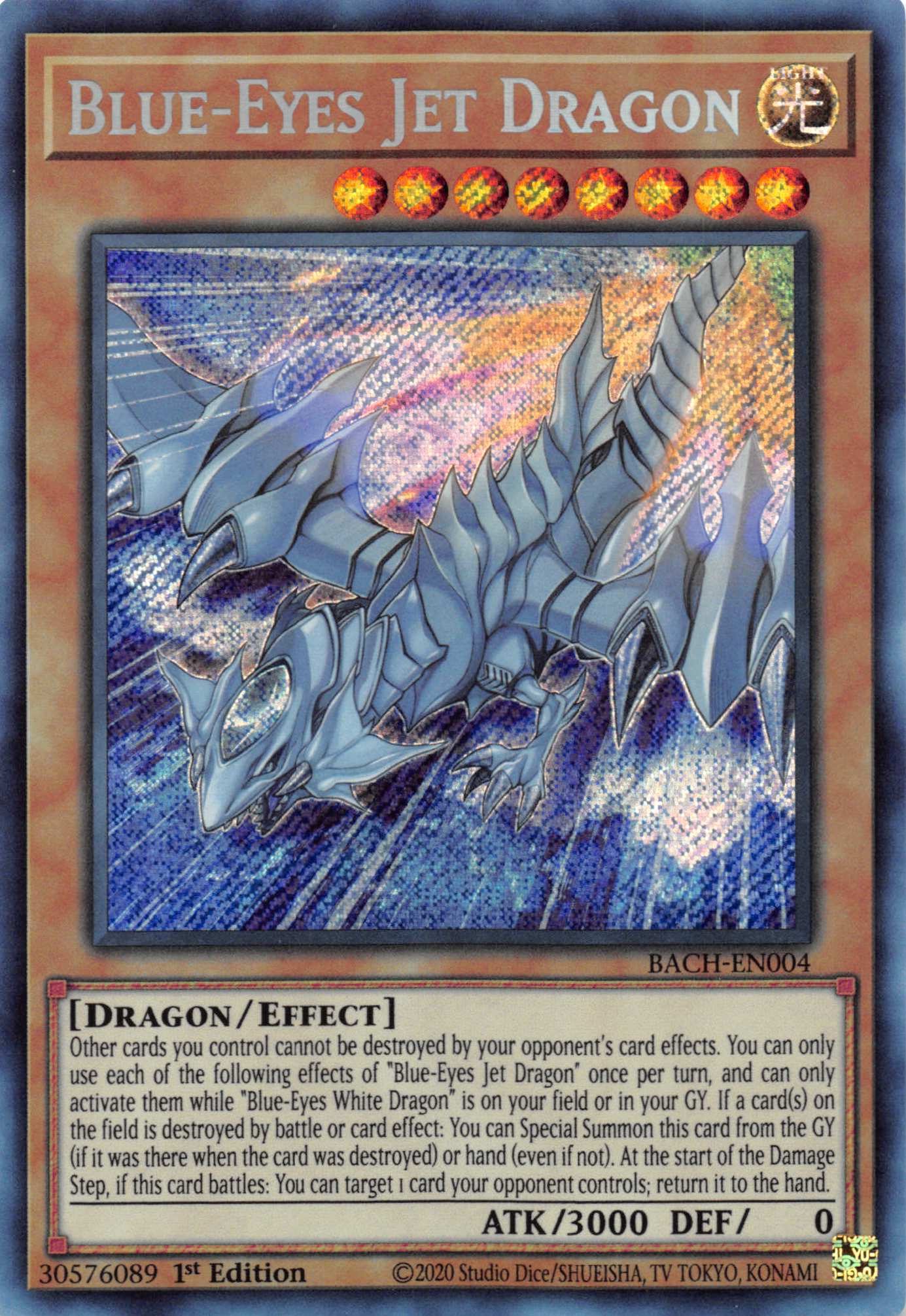 Blue-Eyes Jet Dragon [BACH-EN004] Secret Rare | Fandemonia Ltd