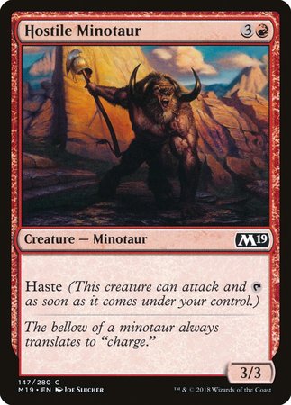 Hostile Minotaur [Core Set 2019] | Fandemonia Ltd