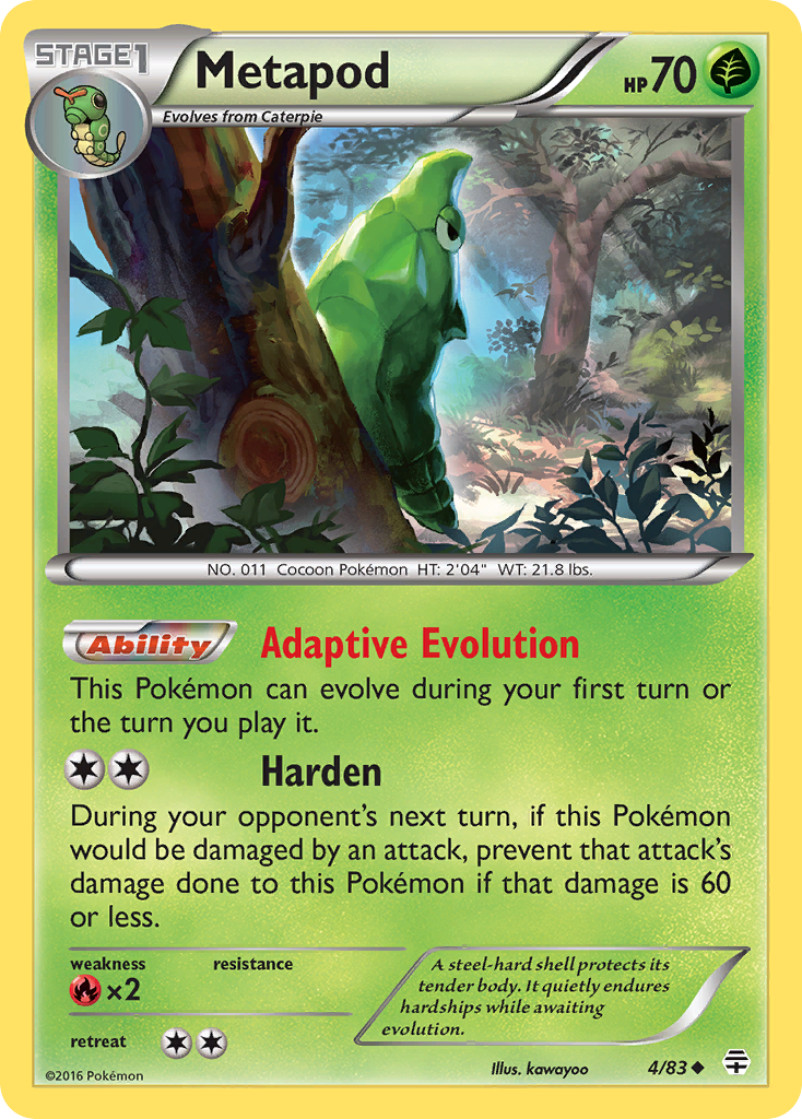 Metapod (4/83) [XY: Generations] | Fandemonia Ltd