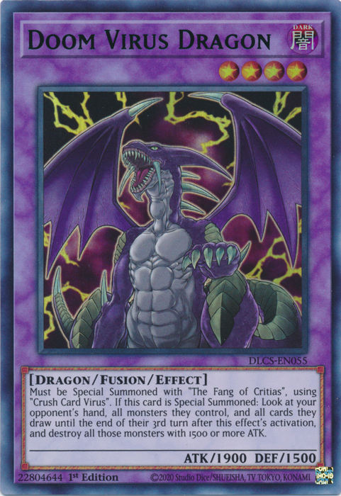 Doom Virus Dragon (Blue) [DLCS-EN055] Ultra Rare | Fandemonia Ltd