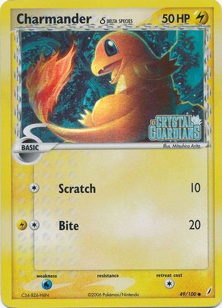 Charmander (49/100) (Delta Species) (Stamped) [EX: Crystal Guardians] | Fandemonia Ltd