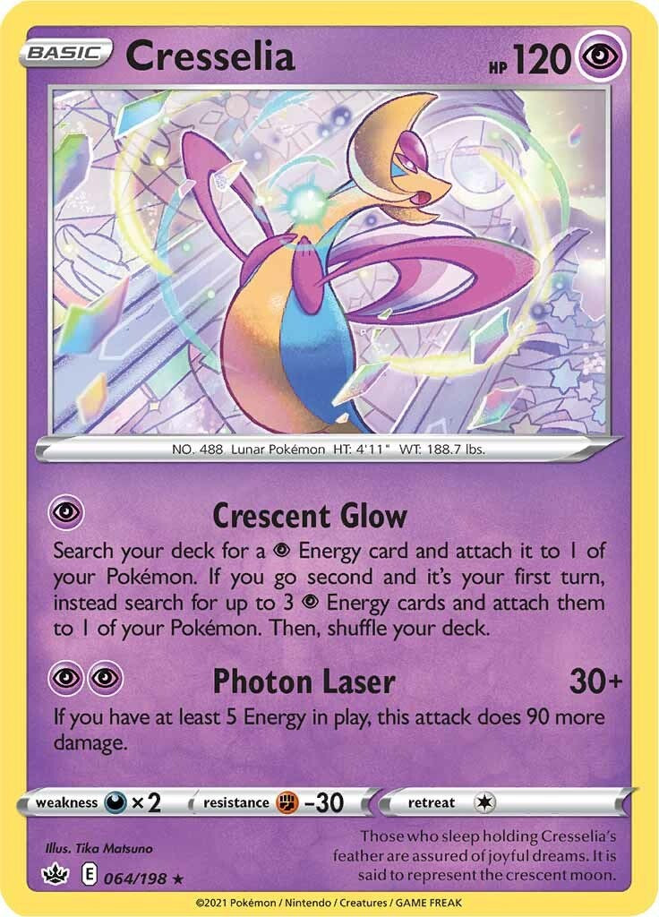 Cresselia (064/198) (Theme Deck Exclusive) [Sword & Shield: Chilling Reign] | Fandemonia Ltd