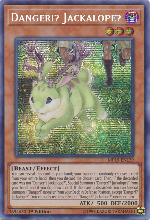 Danger!? Jackalope? [MP19-EN139] Prismatic Secret Rare | Fandemonia Ltd