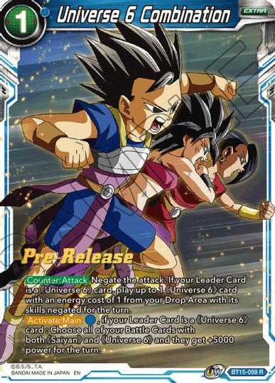 Universe 6 Combination (BT15-059) [Saiyan Showdown Prerelease Promos] | Fandemonia Ltd