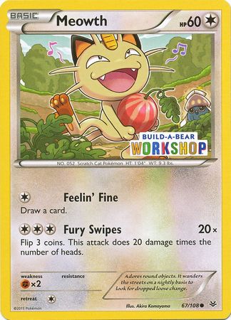 Meowth (67/108) (Build A Bear Workshop Exclusive) [XY: Roaring Skies] | Fandemonia Ltd