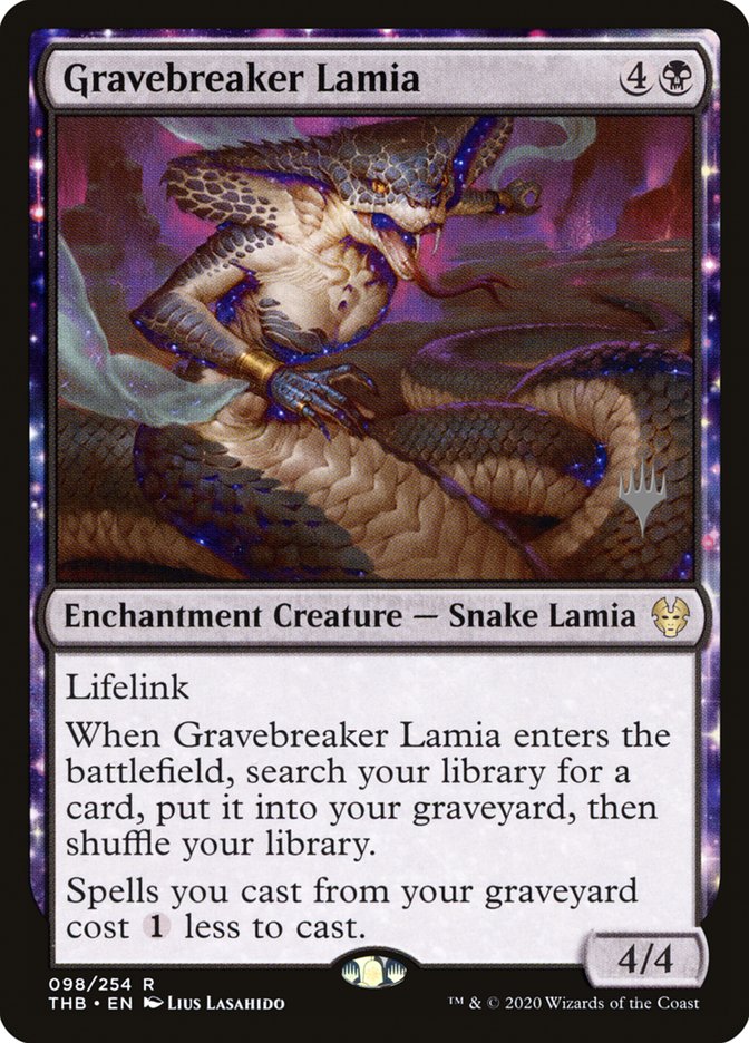 Gravebreaker Lamia (Promo Pack) [Theros Beyond Death Promos] | Fandemonia Ltd