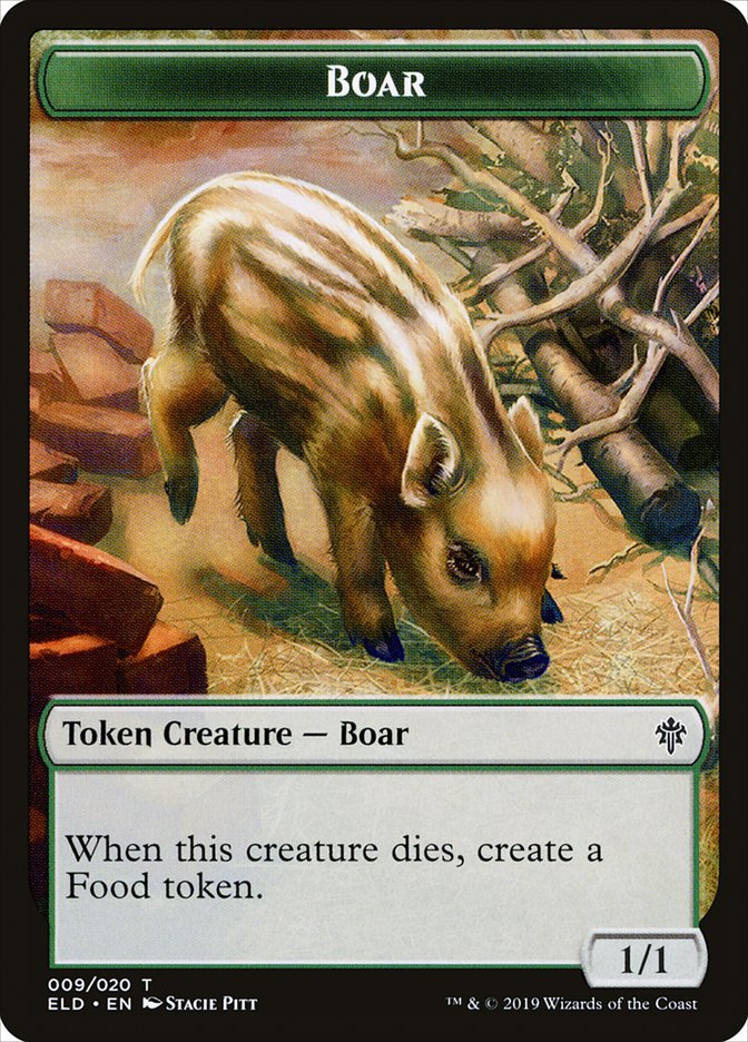 Boar [Throne of Eldraine Tokens] | Fandemonia Ltd