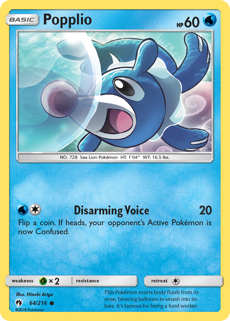 Popplio (64/214) [Sun & Moon: Lost Thunder] | Fandemonia Ltd