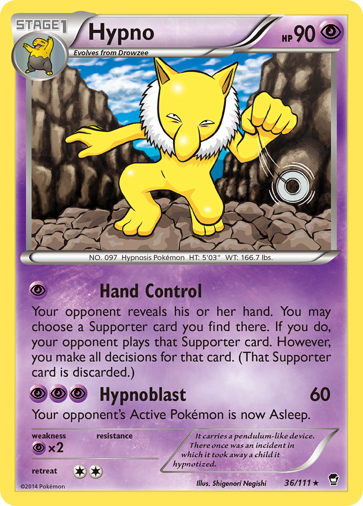 Hypno (36/111) [XY: Furious Fists] | Fandemonia Ltd