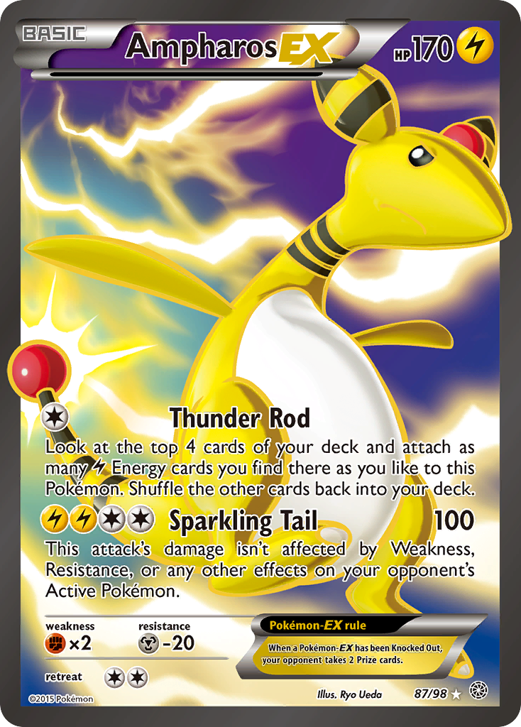 Ampharos EX (87/98) [XY: Ancient Origins] | Fandemonia Ltd