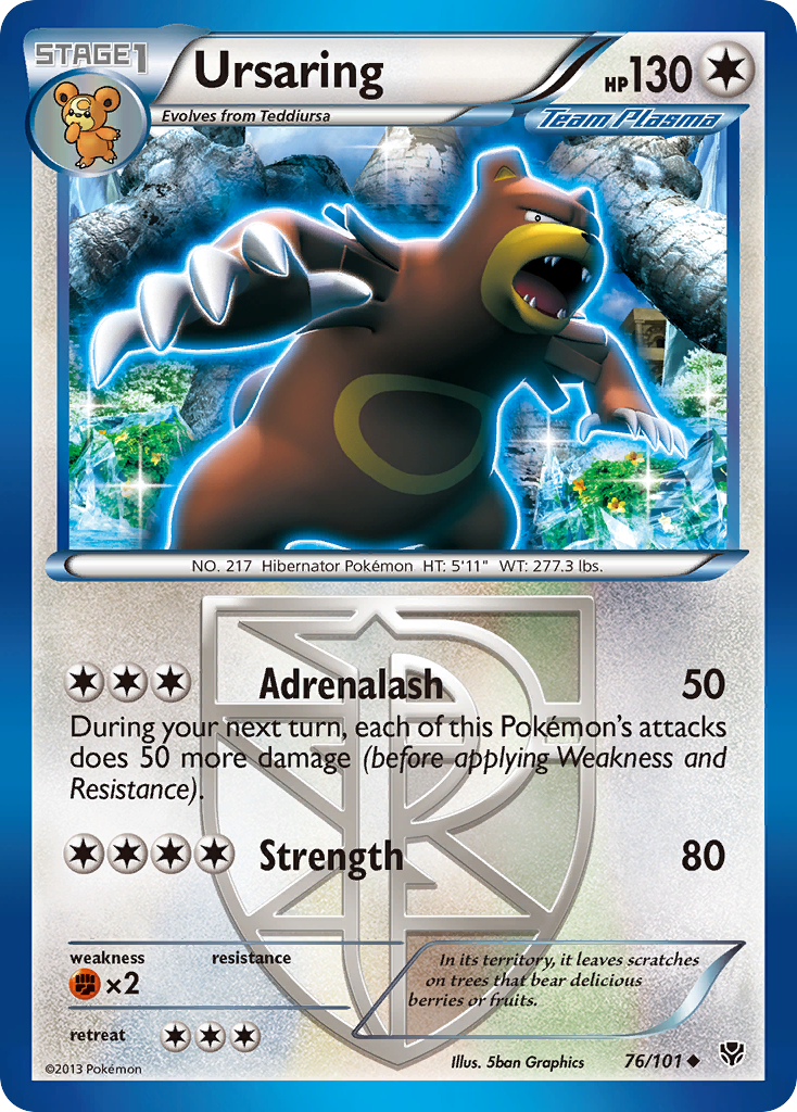 Ursaring (76/101) [Black & White: Plasma Blast] | Fandemonia Ltd