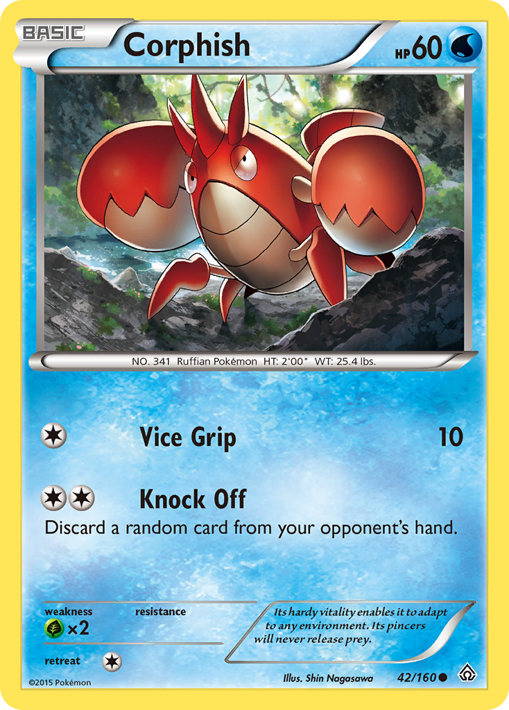 Corphish (42/160) [XY: Primal Clash] | Fandemonia Ltd