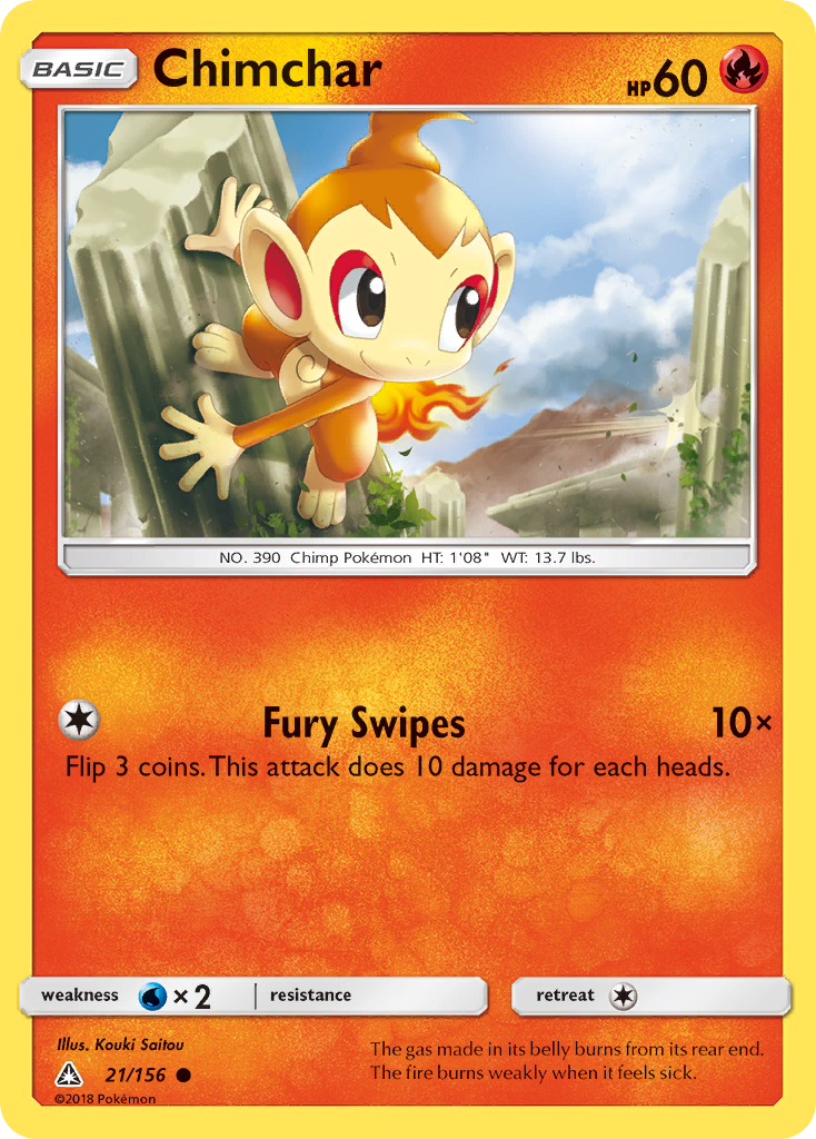 Chimchar (21/156) [Sun & Moon: Ultra Prism] | Fandemonia Ltd