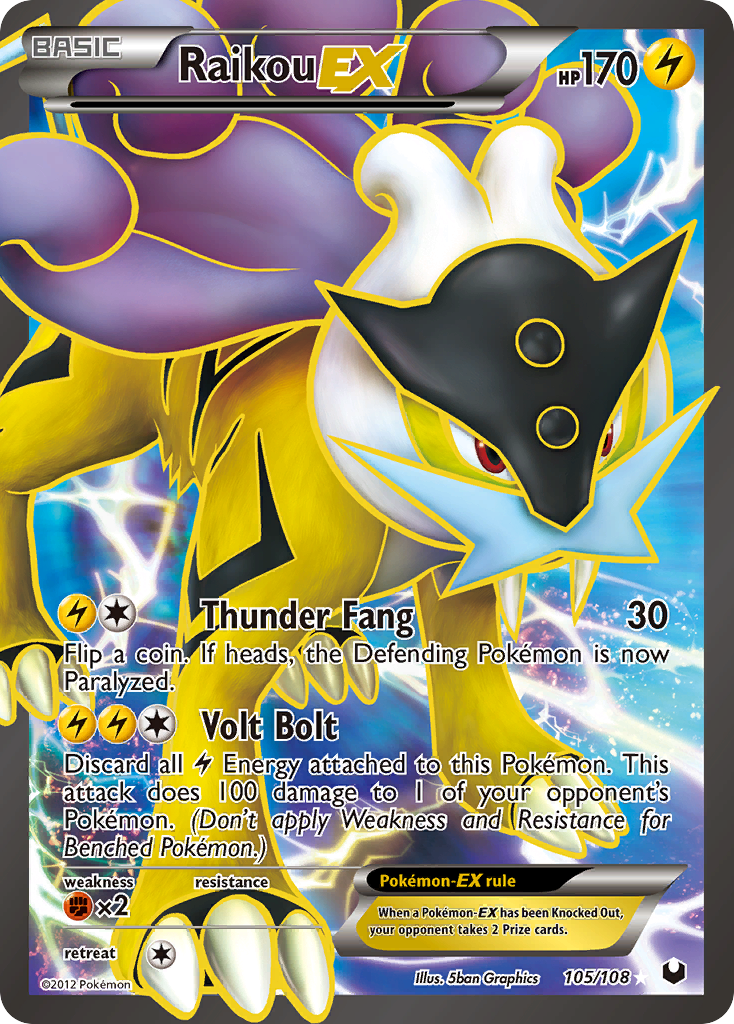 Raikou EX (105/108) [Black & White: Dark Explorers] | Fandemonia Ltd