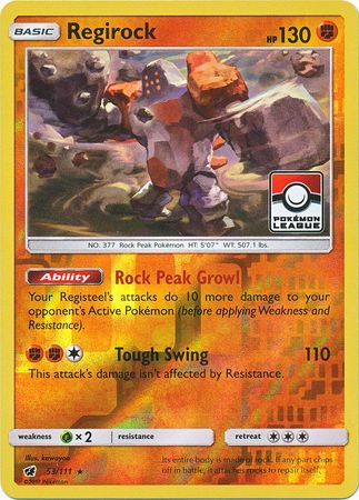 Regirock (53/111) (League Promo) [Sun & Moon: Crimson Invasion] | Fandemonia Ltd