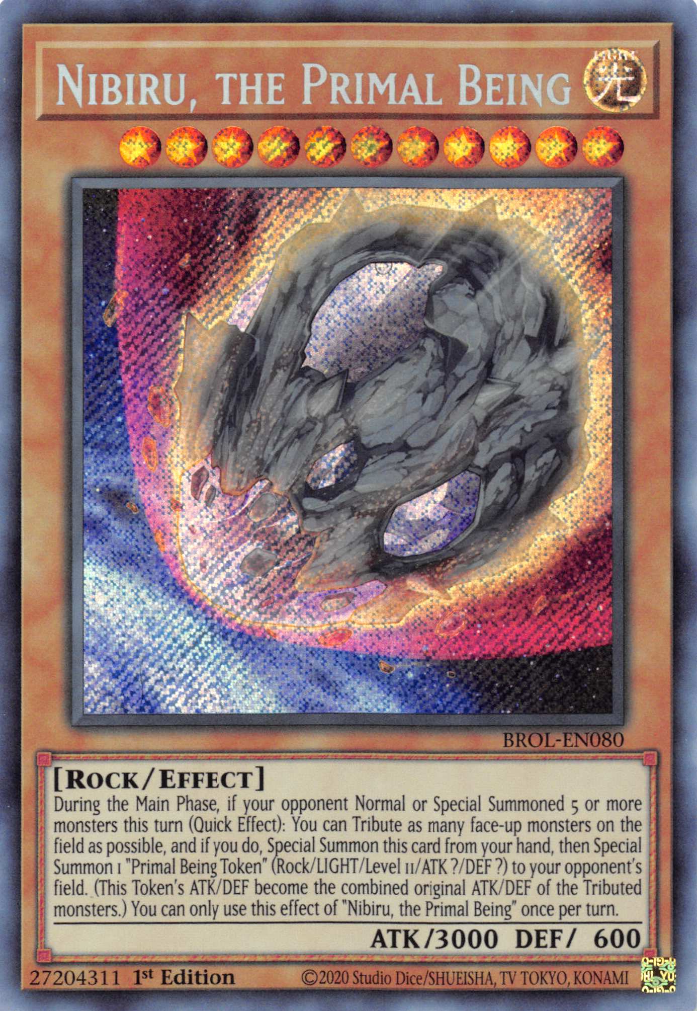 Nibiru, the Primal Being [BROL-EN080] Secret Rare | Fandemonia Ltd