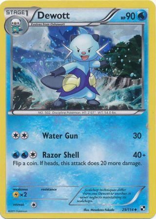 Dewott (29/114) (Cracked Ice Holo) [Black & White: Base Set] | Fandemonia Ltd